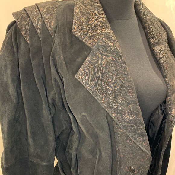 Vintage 80s suede jacket - Picture 7 of 11